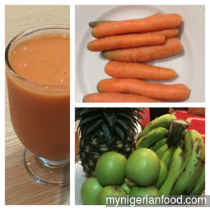 Carrots in Fruits Smoothie