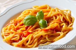 Jollof Spaghetti