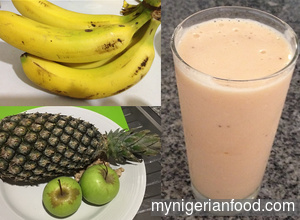Pineapple, Apples and Banana Smoothie