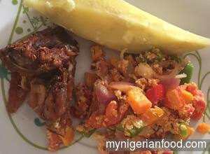 Boiled Sweet Potatoes with Sauce