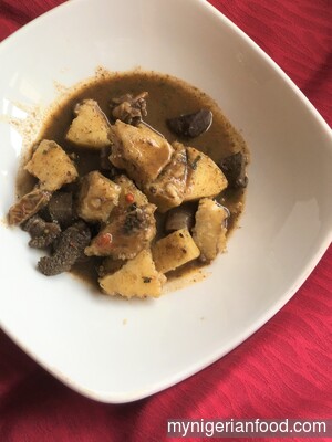Yam in Pepper Soup